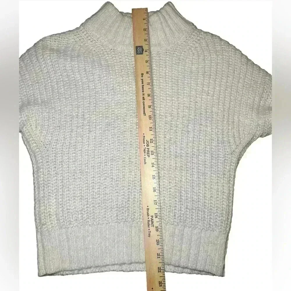 J CREW MARLED DONEGAL MOCK NECK SWEATER S Ivory AE988 EUC SIZE XS